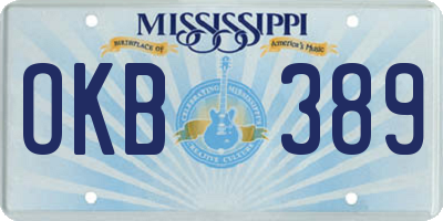 MS license plate OKB389