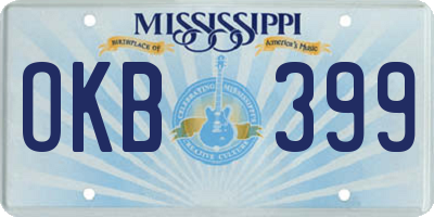 MS license plate OKB399