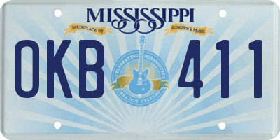 MS license plate OKB411