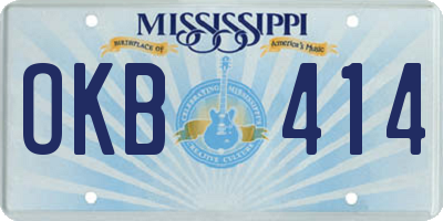 MS license plate OKB414