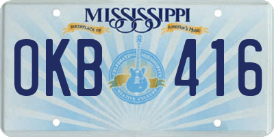 MS license plate OKB416