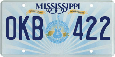 MS license plate OKB422