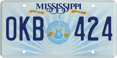 MS license plate OKB424