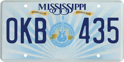 MS license plate OKB435