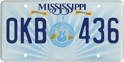 MS license plate OKB436