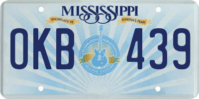 MS license plate OKB439
