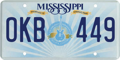 MS license plate OKB449