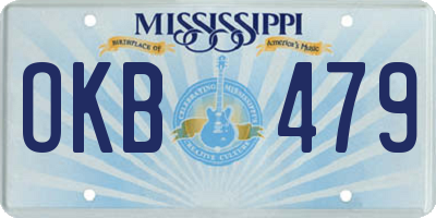 MS license plate OKB479