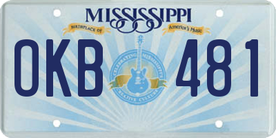 MS license plate OKB481