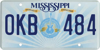 MS license plate OKB484