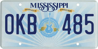 MS license plate OKB485