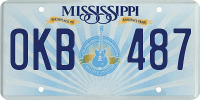 MS license plate OKB487