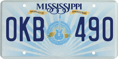 MS license plate OKB490