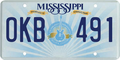 MS license plate OKB491