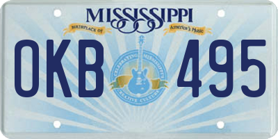MS license plate OKB495