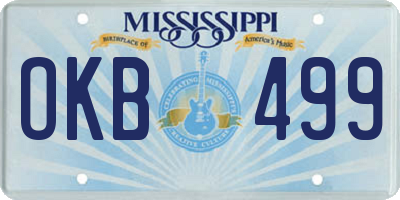 MS license plate OKB499