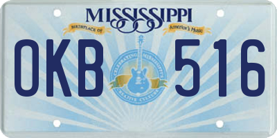 MS license plate OKB516