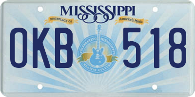 MS license plate OKB518