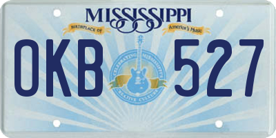 MS license plate OKB527