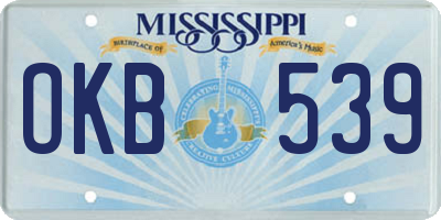 MS license plate OKB539