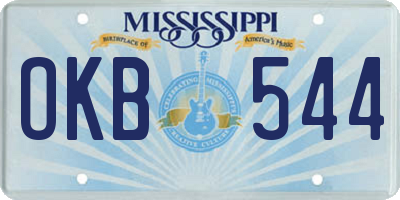 MS license plate OKB544