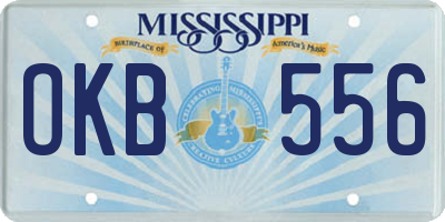 MS license plate OKB556