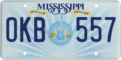 MS license plate OKB557
