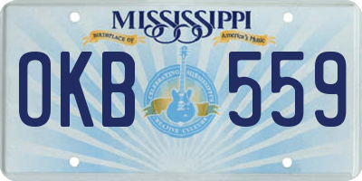 MS license plate OKB559