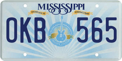 MS license plate OKB565