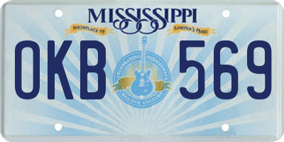 MS license plate OKB569