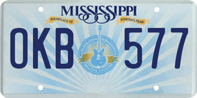 MS license plate OKB577