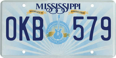 MS license plate OKB579