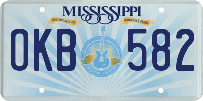 MS license plate OKB582