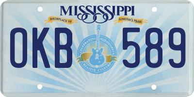 MS license plate OKB589