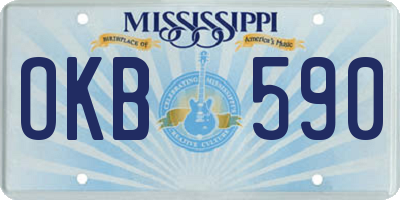MS license plate OKB590