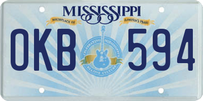 MS license plate OKB594