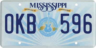 MS license plate OKB596