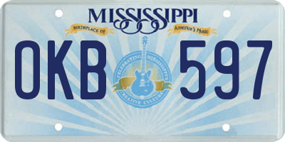 MS license plate OKB597