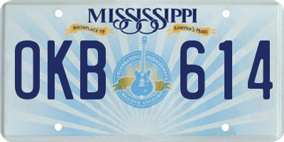 MS license plate OKB614