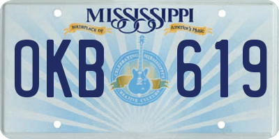 MS license plate OKB619
