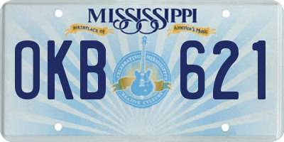 MS license plate OKB621