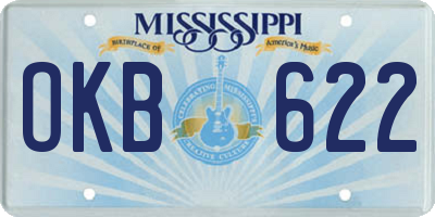 MS license plate OKB622