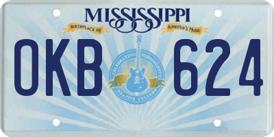 MS license plate OKB624