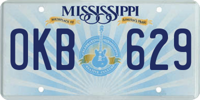 MS license plate OKB629