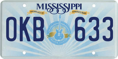 MS license plate OKB633