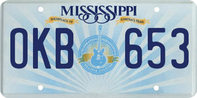 MS license plate OKB653