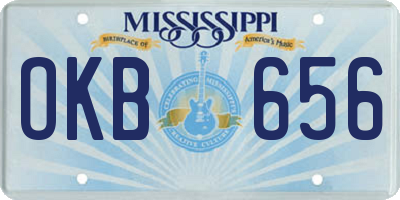 MS license plate OKB656
