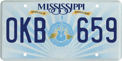 MS license plate OKB659