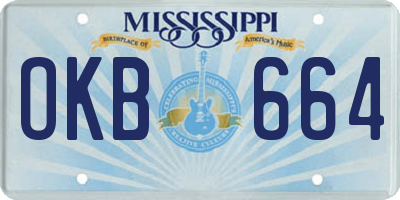 MS license plate OKB664