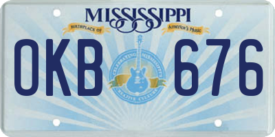 MS license plate OKB676